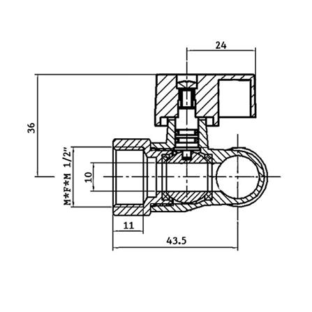 มินิบอลวาล์ว PP MMM 1/2 นิ้ว สีน้ำเงิน_2