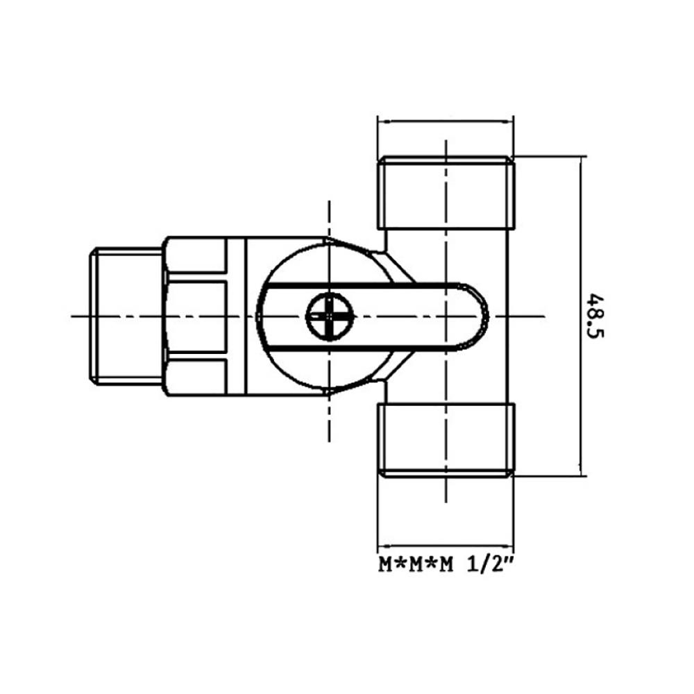 มินิบอลวาล์ว PP MFM 1/2 นิ้ว สีน้ำเงิน