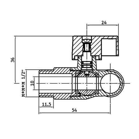 มินิบอลวาล์ว PP MFM 1/2 นิ้ว สีน้ำเงิน_3