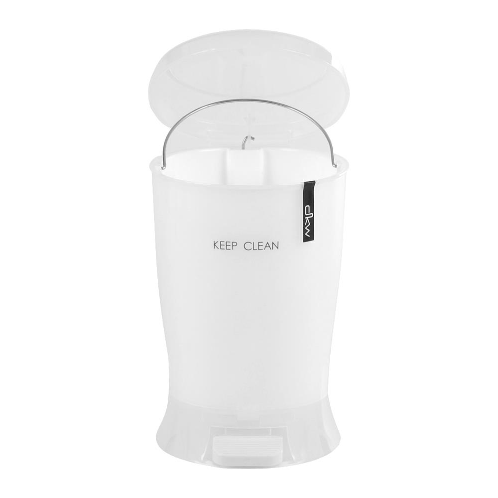 ถังขยะเหยียบรี DKW HH2500P ขนาด 4.5L สีขาว