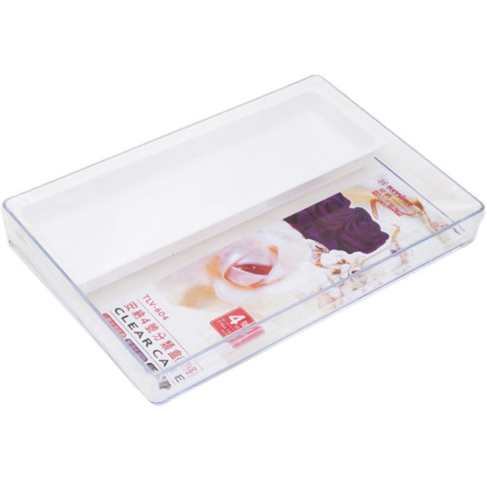 กล่องแบ่งช่อง 2 ช่อง KEYWAY TLV604 16.3X24.6X5.6 ซม. สีใส