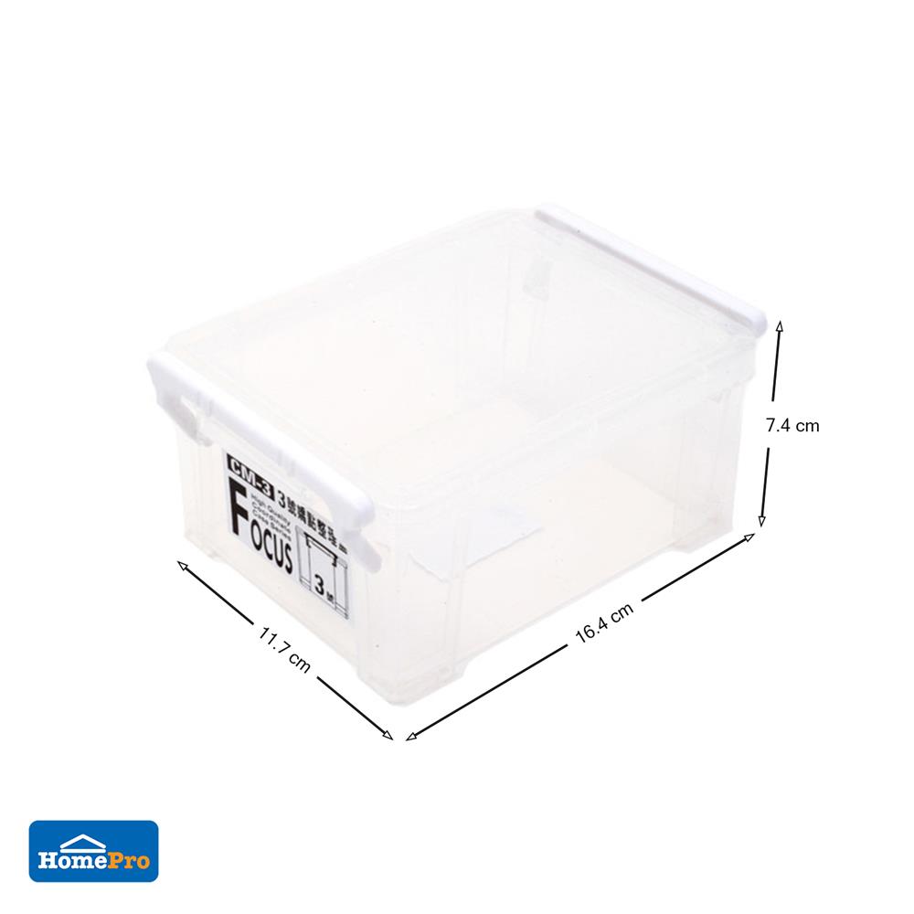 กล่องหูล็อก STACKO CM3 11.7x16.4x7.4 ซม. สีใส