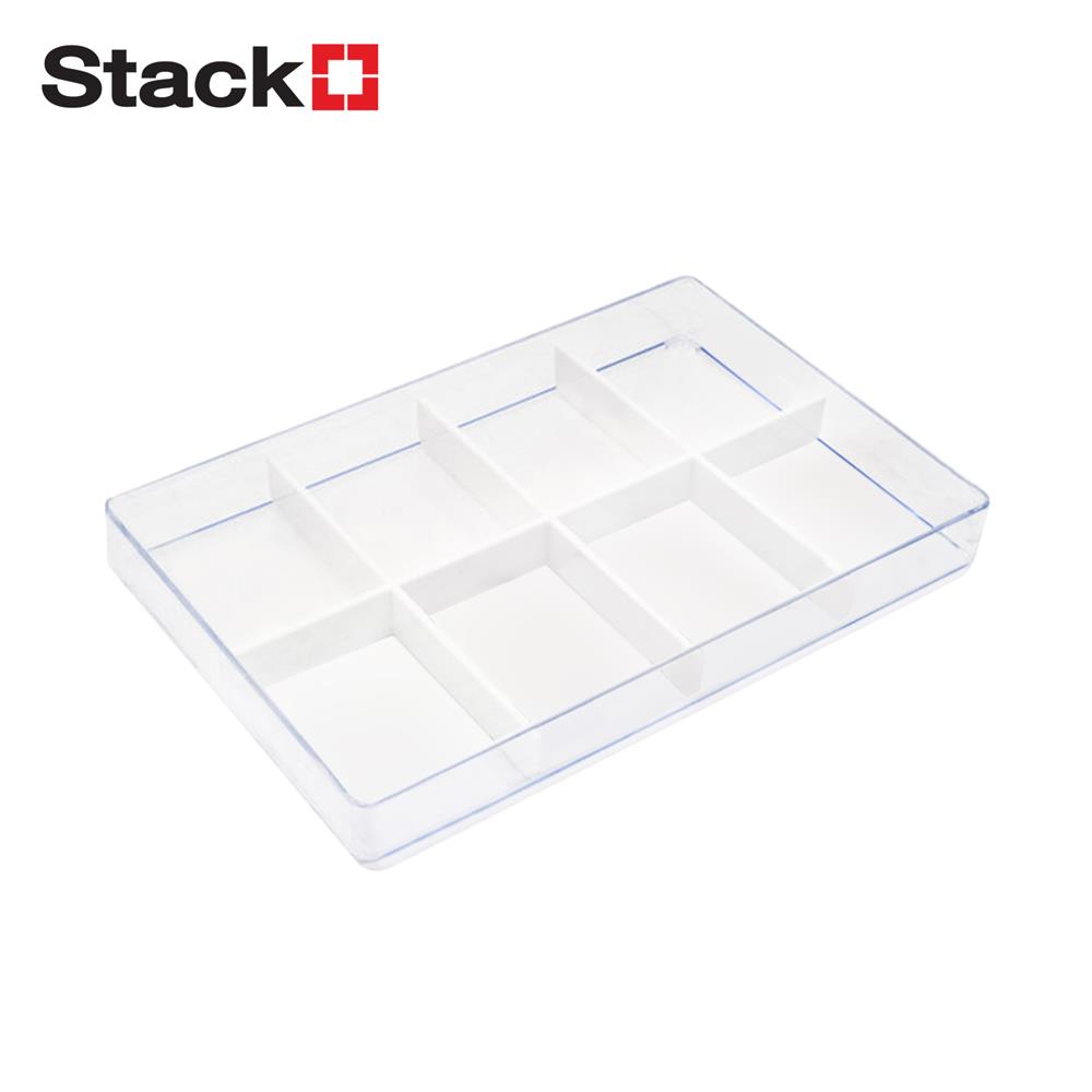 กล่องแบ่งช่อง 8 ช่อง STACKO TLV605 16.3x24.6x2.9 ซม. สีใส_1