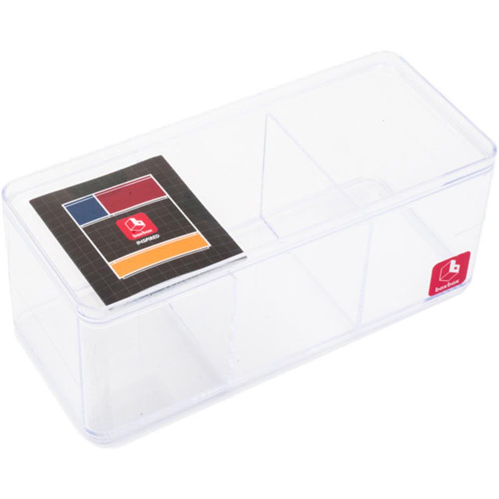 กล่องแบ่งช่อง 3 ช่อง BOXBOX BB01033 9x21x8.8 ซม. สีใส