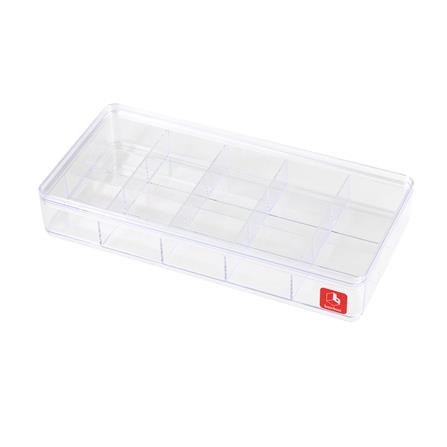 กล่องแบ่งช่อง 15 ช่อง BOXBOX BB010415 13.5x28.2x4.8 ซม. สีใส_0
