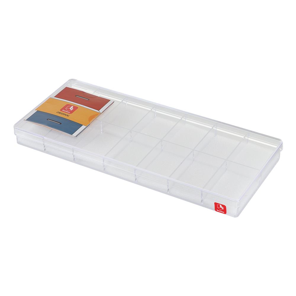 กล่องแบ่งช่อง 14 ช่อง พร้อมฟองน้ำ BOXBOX 224-14SPL สีใส