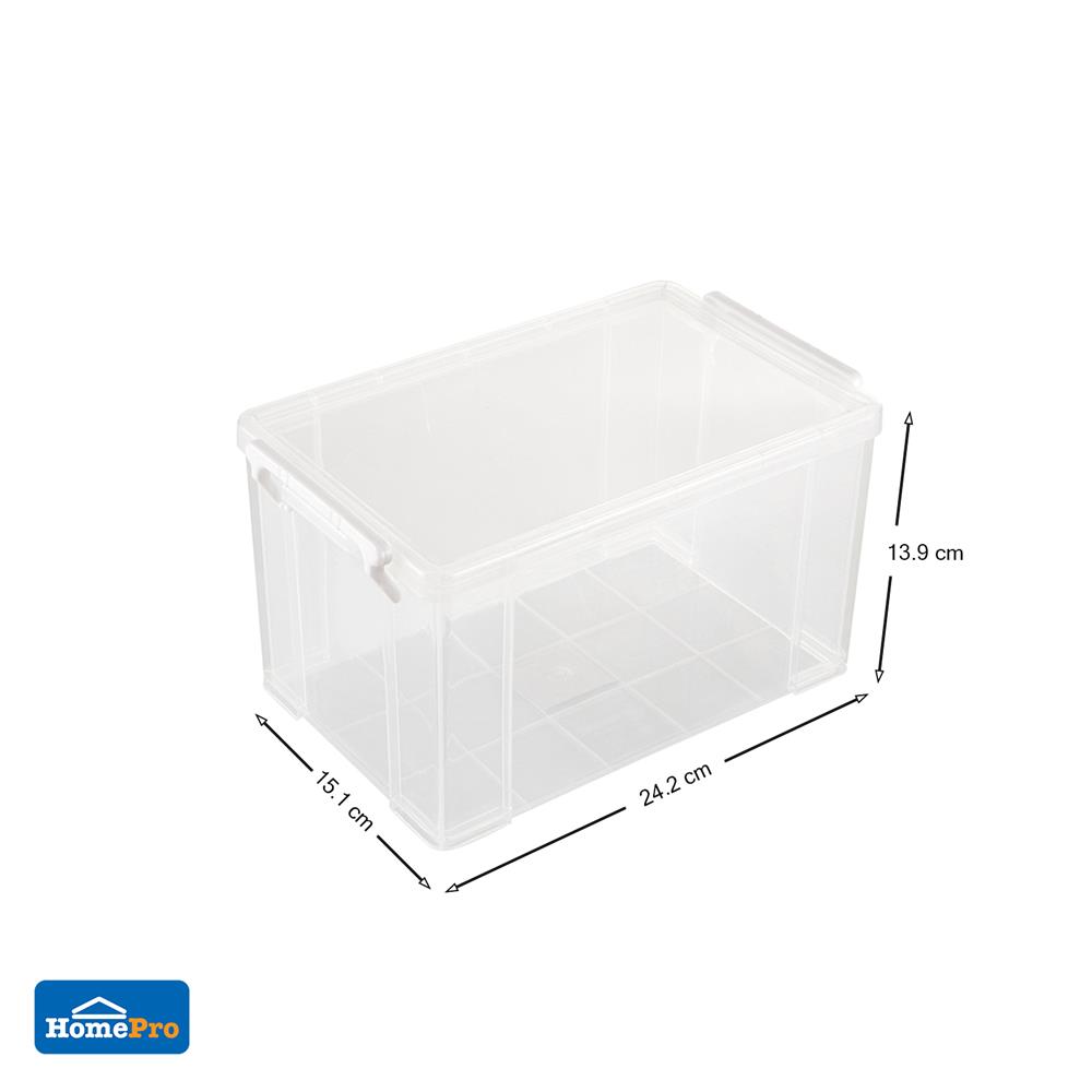 กล่องหูล็อก STACKO CM1 15.1x24.2x13.9 ซม. สีใส