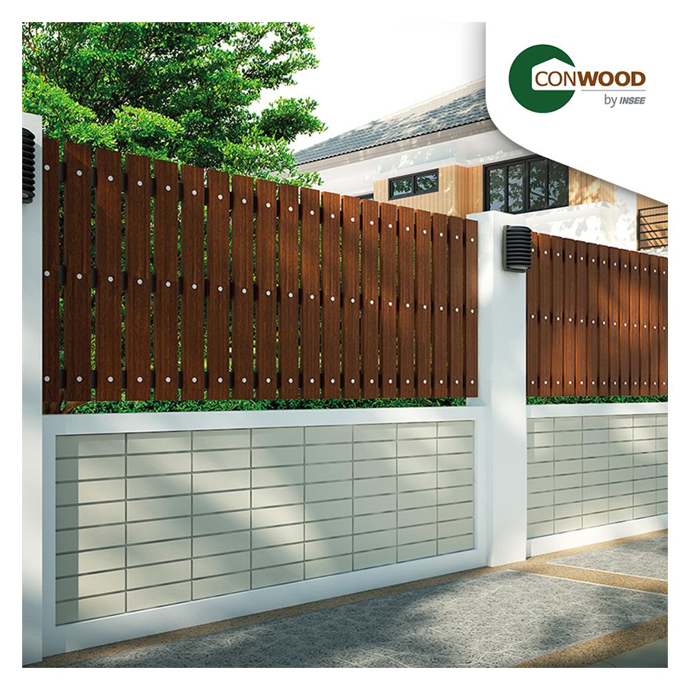 ไม้รั้ว หัวตัด CONWOOD ชัยพฤกษ์ หน้า 4 นิ้ว 10X150X1.6 ซม. สีขาวงาช้าง