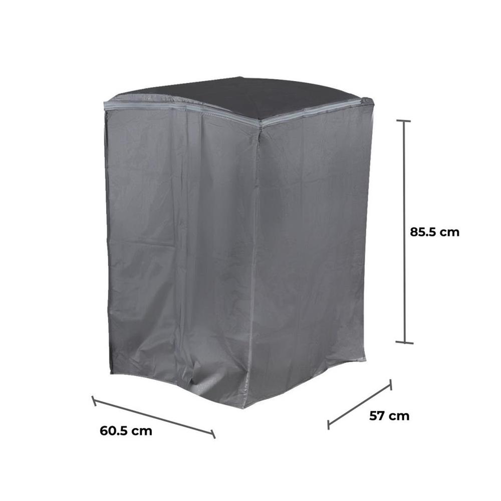 ผ้าคลุมเครื่องซักผ้าฝาบน PVC PLIM สีเทา