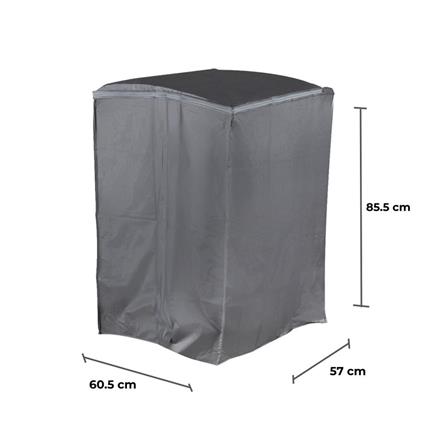 ผ้าคลุมเครื่องซักผ้าฝาบน PVC PLIM สีเทา_4