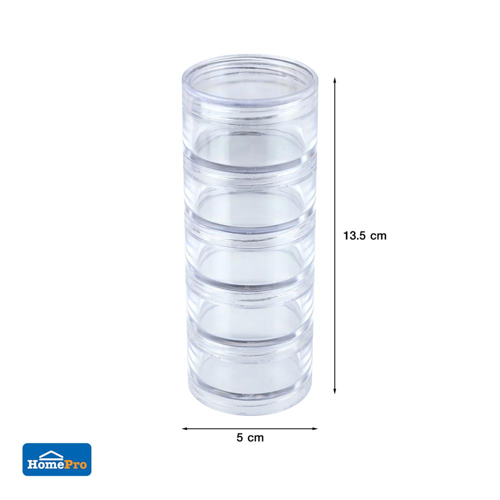 กล่องแบ่งช่อง 1 ช่อง STACKO TLC-505 5x5x13.5 ซม. สีใส