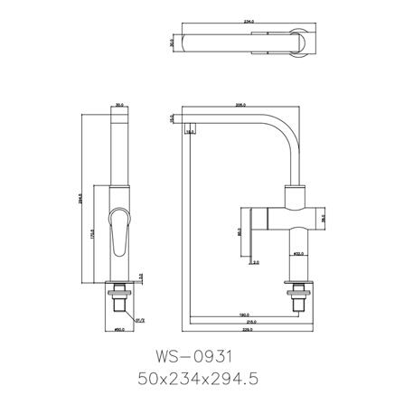 ก๊อกซิงค์เดี่ยวเคาน์เตอร์ WS WS-0931_1