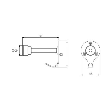ขอแขวนผ้าพร้อมกันชนประตู WS DB-3018_1
