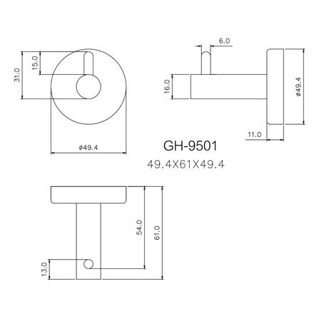 ขอแขวนผ้า WS GH-9501 สีสเตนเลส_1