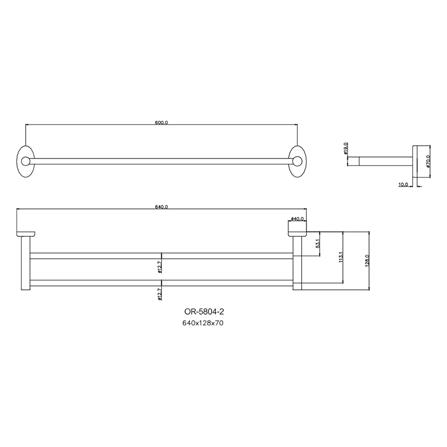 ราวแขวนผ้าคู่ 60 ซม. WS OR-5804-2 สเตนเลส_1