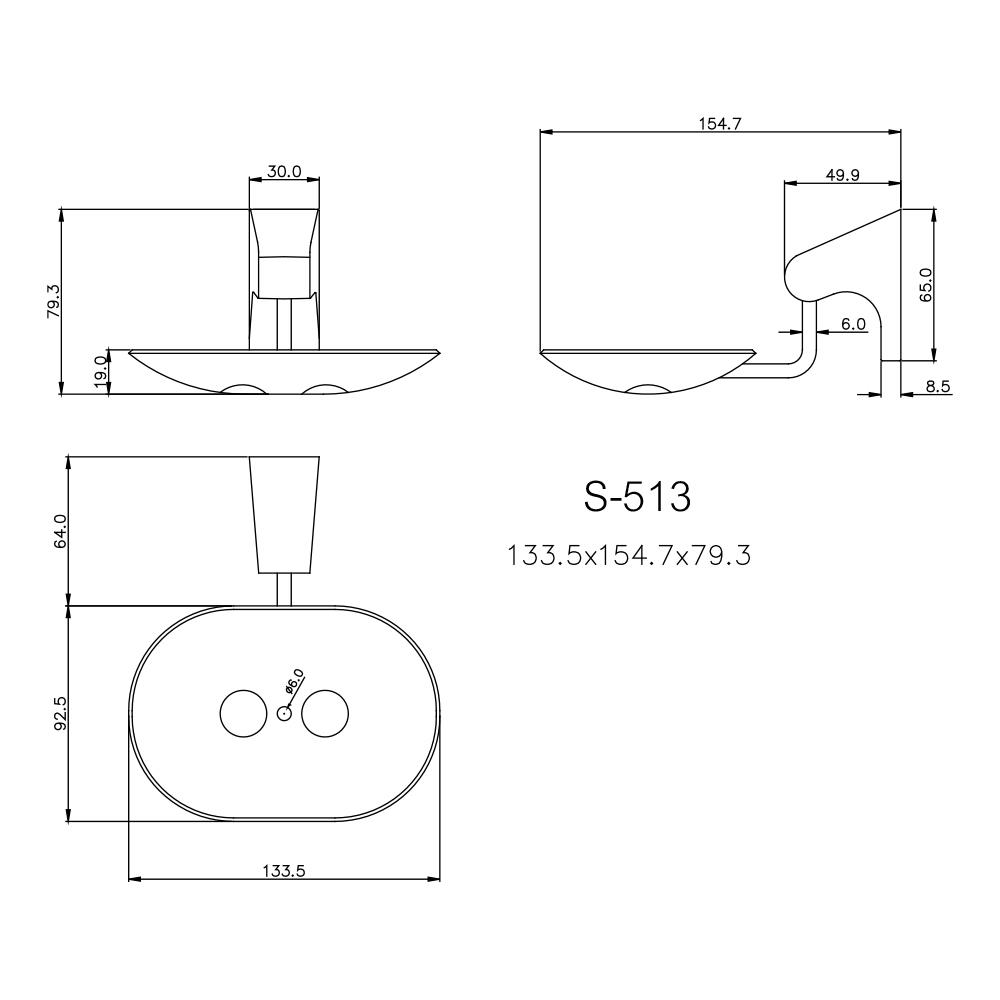 ที่ใส่สบู่ WS S-513 สเตนเลส