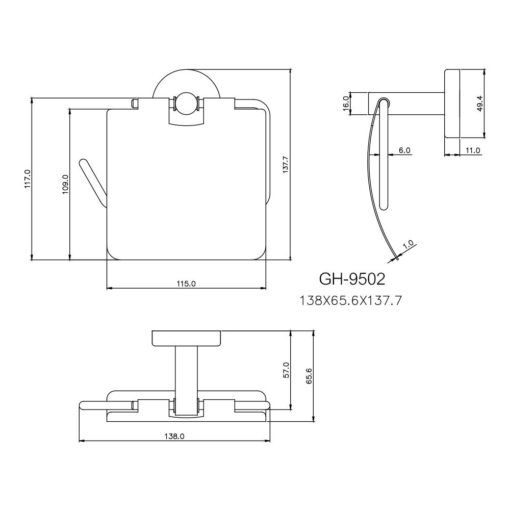 ที่ใส่กระดาษชำระ WS GH-9502 สเตนเลส