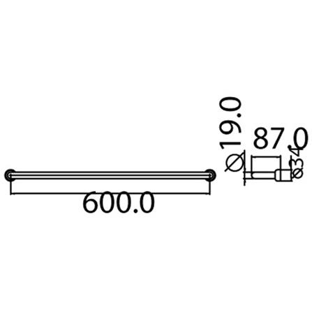 ราวแขวนผ้า 60 ซม. WS TB-3203-60 สเตนเลส_1