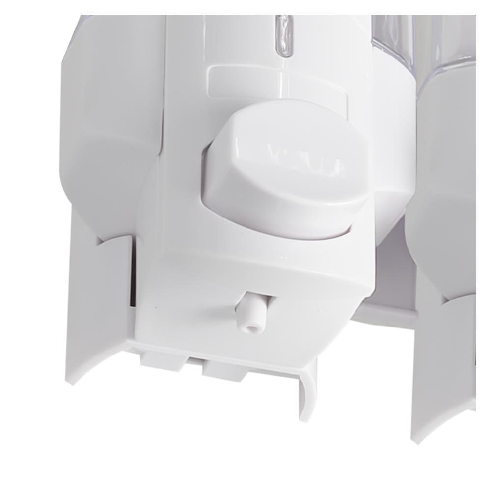 ที่กดสบู่ 2 ช่อง MOYA SD-828A สีขาว-ใส