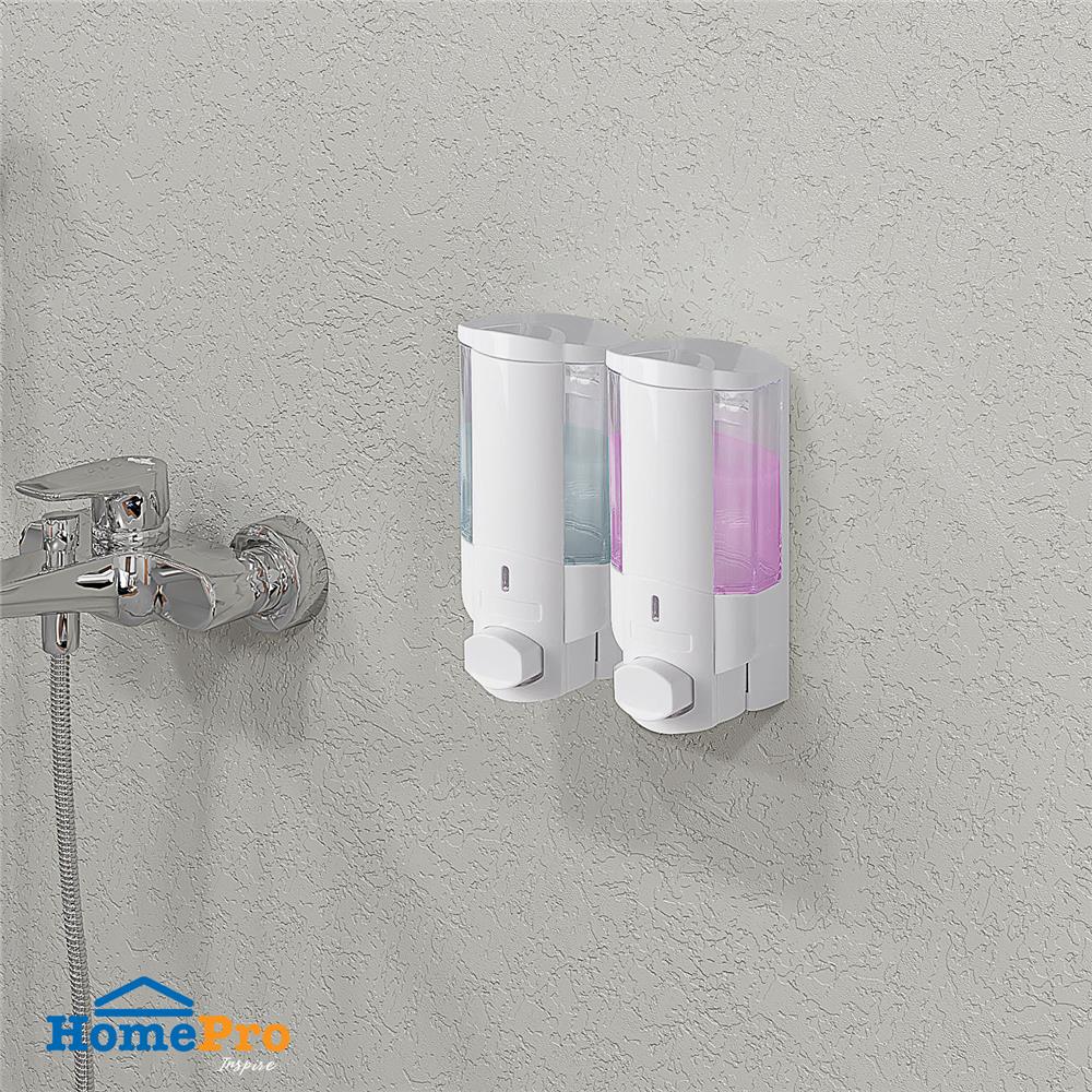 ที่กดสบู่ 2 ช่อง MOYA SD-828A สีขาว-ใส
