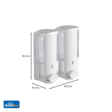 ที่กดสบู่ 2 ช่อง MOYA SD-828A สีขาว-ใส_5