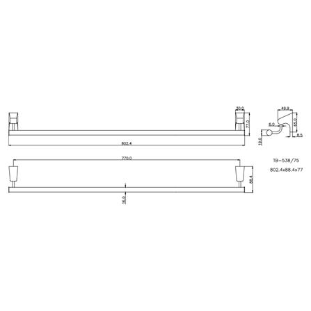 ราวแขวนผ้า TB-538/75_1