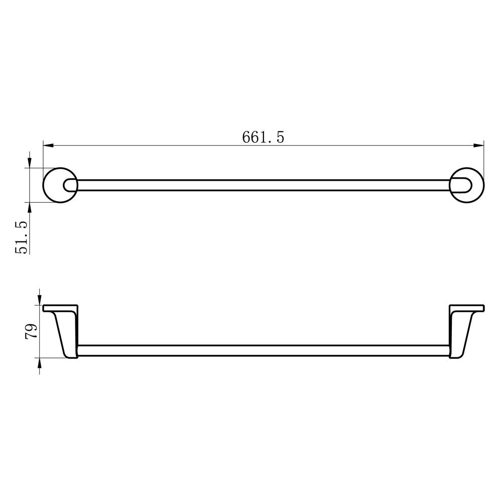 ราวแขวนผ้า NOVABATH IS-951 สีโครม