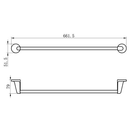 ราวแขวนผ้า NOVABATH IS-951 สีโครม_1