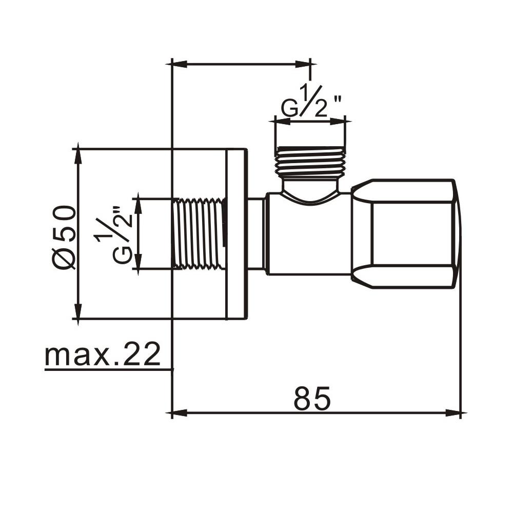 สต็อปวาล์ว 1 ทาง NOVABATH ST-354M