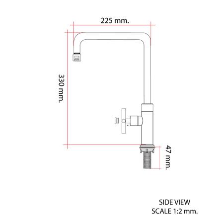 ก๊อกซิงค์เดี่ยวเคาน์เตอร์ LUZERN L-99224 สีโครม_2