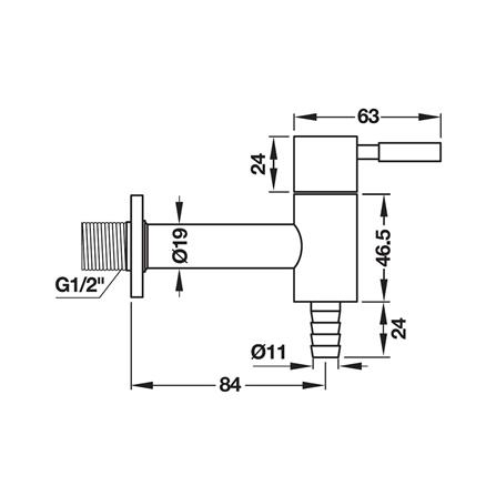 ก๊อกล้างพื้น 1 ทาง HAFELE 495.60.005_1