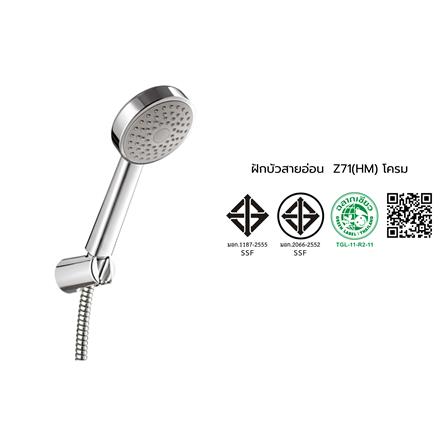 ชุดฝักบัวสายอ่อน 1 ระดับ COTTO Z71(HM) สีโครม_4