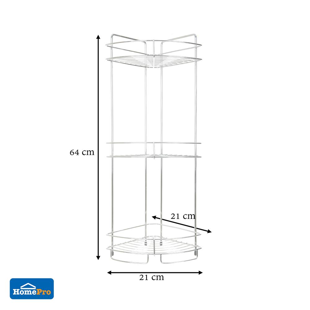 ชั้นแขวนเข้ามุม 3 ชั้น BATH TIME BT-P105 T SS201