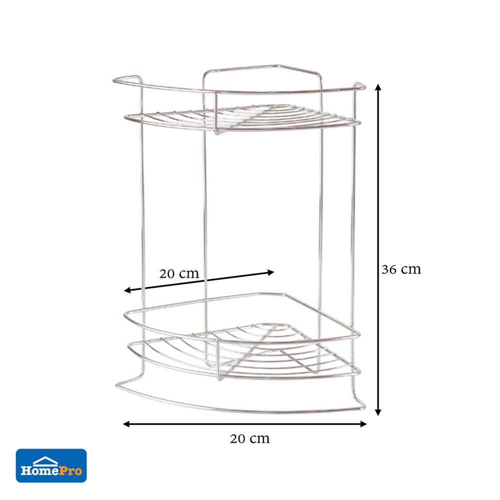 ชั้นแขวนเข้ามุม 2 ชั้น BATH TIME BT-P105 SS201