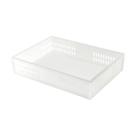 กล่องซ้อนได้ STACKO DT-01 24.2x32.8x6.8 ซม. สีขาว