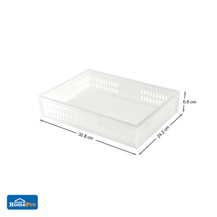 กล่องซ้อนได้ STACKO DT-01 24.2x32.8x6.8 ซม. สีขาว_5