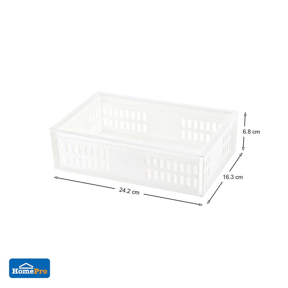 กล่องซ้อนได้ STACKO UT 21 24.2x16.3x6.8 ซม. สีขาว