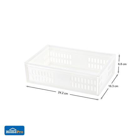 กล่องซ้อนได้ STACKO UT 21 24.2x16.3x6.8 ซม. สีขาว_5