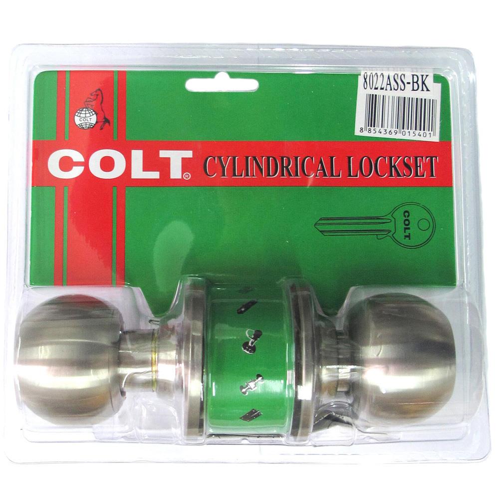 ลูกบิดห้องน้ำ COLT 3022 BK/SS  หัวกลม สีสเตนเลส