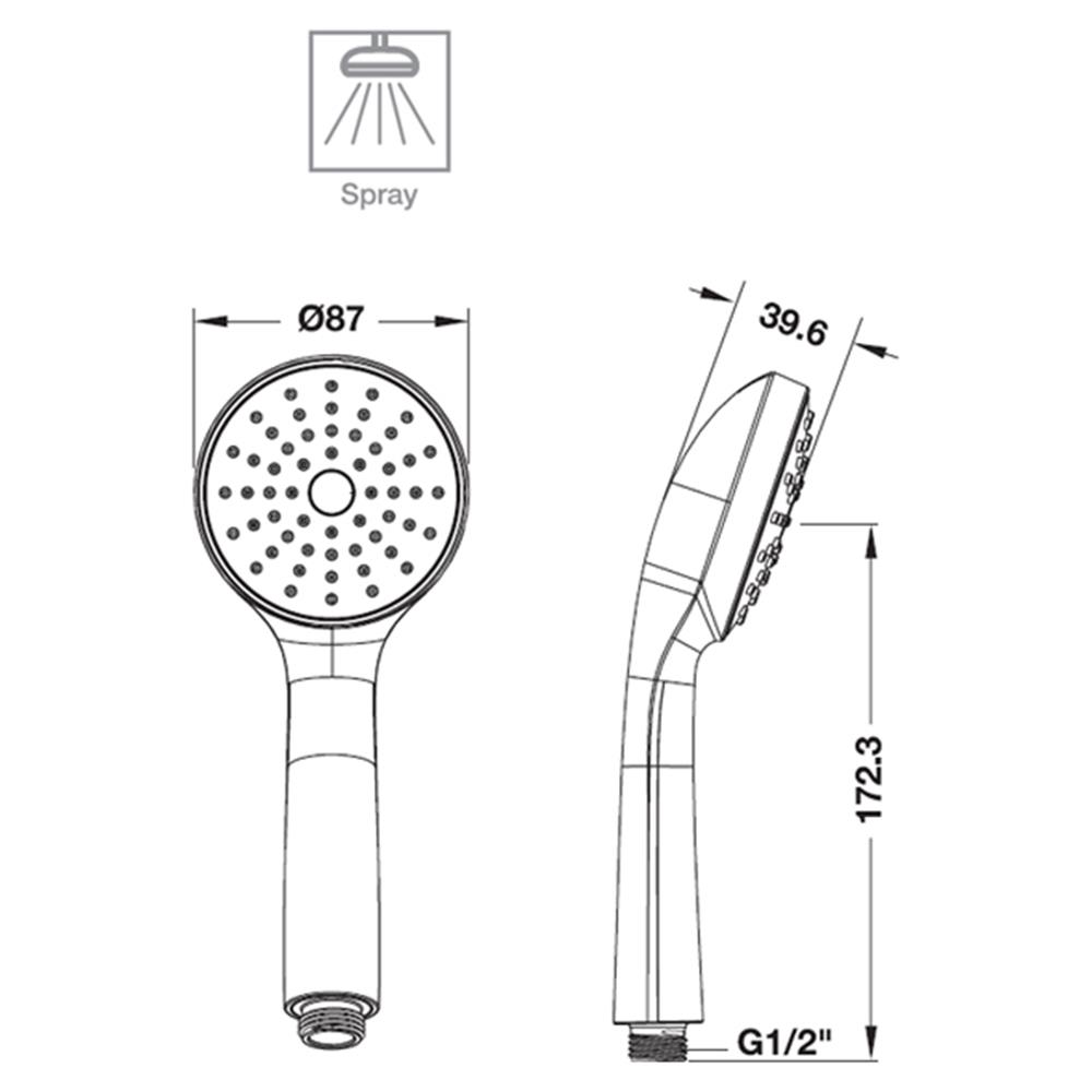 ชุดฝักบัวสายอ่อน 3 ระดับ HAFELE รุ่น 495.60.634 สีโครม