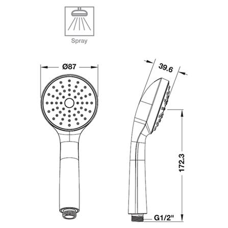 ชุดฝักบัวสายอ่อน 3 ระดับ HAFELE รุ่น 495.60.634 สีโครม_1