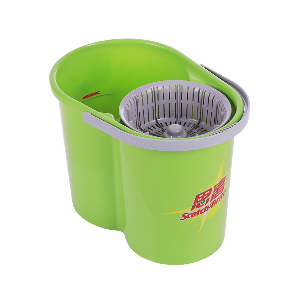 ชุดอุปกรณ์ถังปั่นพร้อมไม้ม็อบ SCOTCH-BRITE (T1) สีเขียว