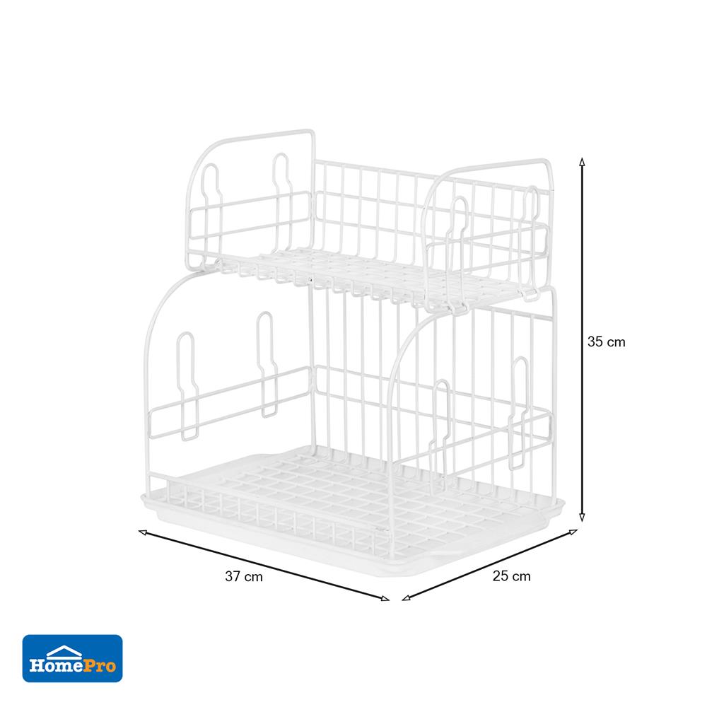 ชั้นวางคว่ำแก้วลวดเคลือบ 2 ชั้น EKONO 3042E