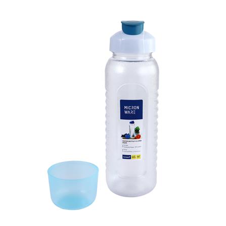 ขวดน้ำทรงกลมฝาดึง MICRONWARE 1.2 ลิตร สีฟ้า_2