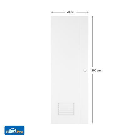 ประตูห้องน้ำ PVC AZLE GROOVE เกล็ดล่าง 70X200 ซม. สีขาว_5