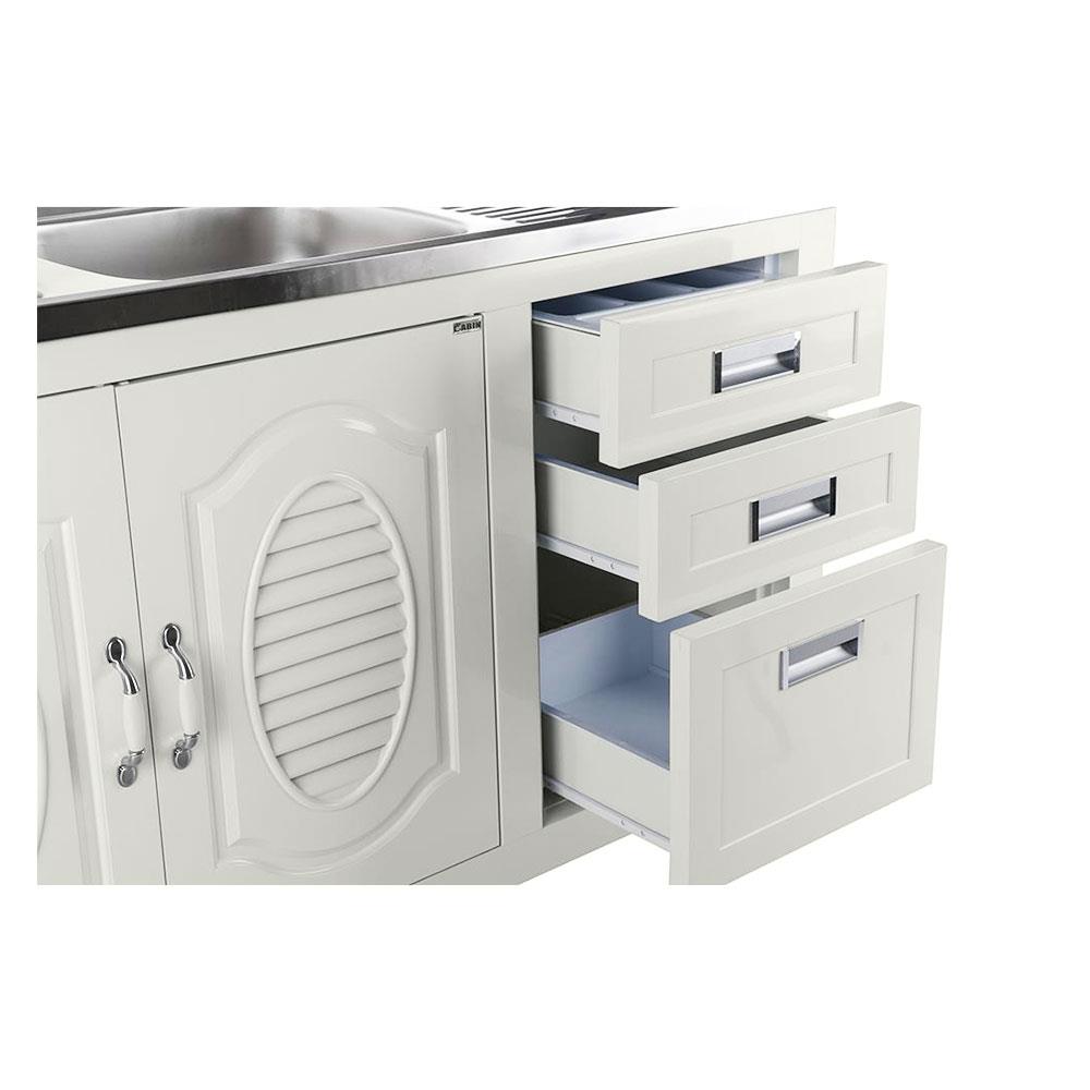 ตู้ตั้งพื้น ABS CABIN LILY 2B1D 140 ซม. สีครีม