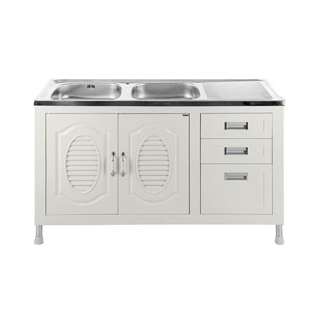 ตู้ตั้งพื้น ABS CABIN LILY 2B1D 140 ซม. สีครีม_0