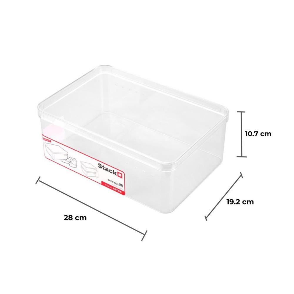 กล่องรองเท้า STACKO 887RS 19.2x28x10.7 ซม. สีใส