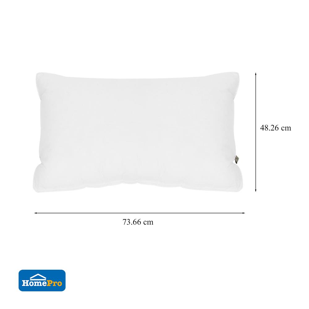หมอนหนุน ขนห่านเทียม HOME LIVING STYLE DOWN ALTERNATIVE MEDIUM 19x29 นิ้ว สีขาว