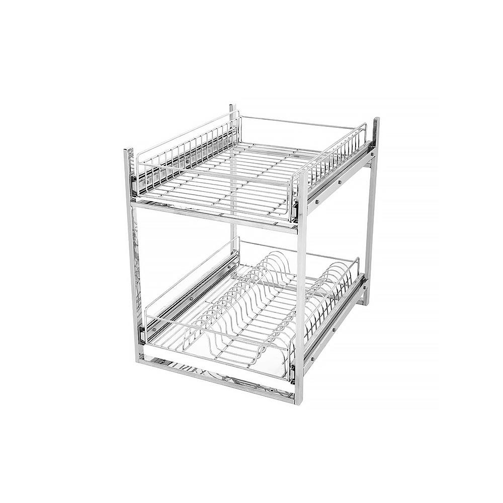 ชั้นคว่ำจานสเตนเลส 2 ชั้น BRISK PM403 35 ซม.